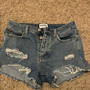 RSQ Distressed Blue Jean Shorts
